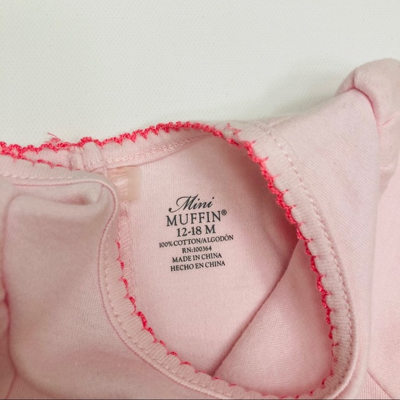 Baby Girl Cherry Pink Tutu Bodysuit Dress - Picture 4 of 7